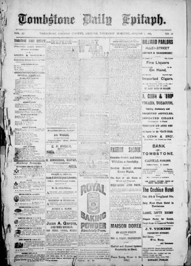 Tombstone Daily Epitaph