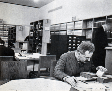 Walter Benjamin at a Paris Library